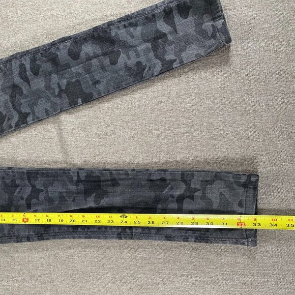 Hudson Slim Denim Jeans Women's 24 Low Rise Black Gray Camouflage Casual USA - Picture 13 of 13